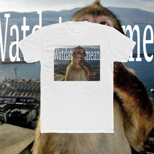 Watdat Mean Monkey Tee | Funny Meme Graphic T-Shirt