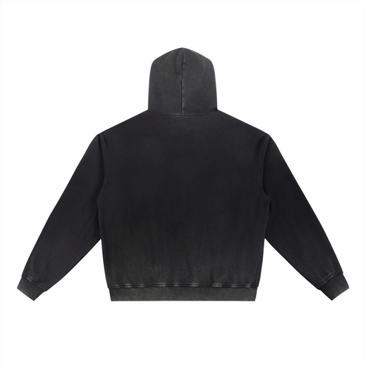 Vintage Washed Gradient Fleece Hoodie